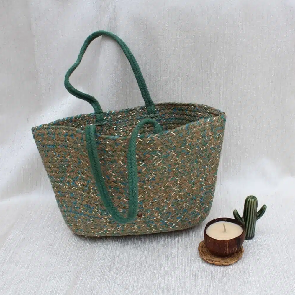 Elegant Tote bag/jute handbags, bramd- ONEarth, available on Souls of India