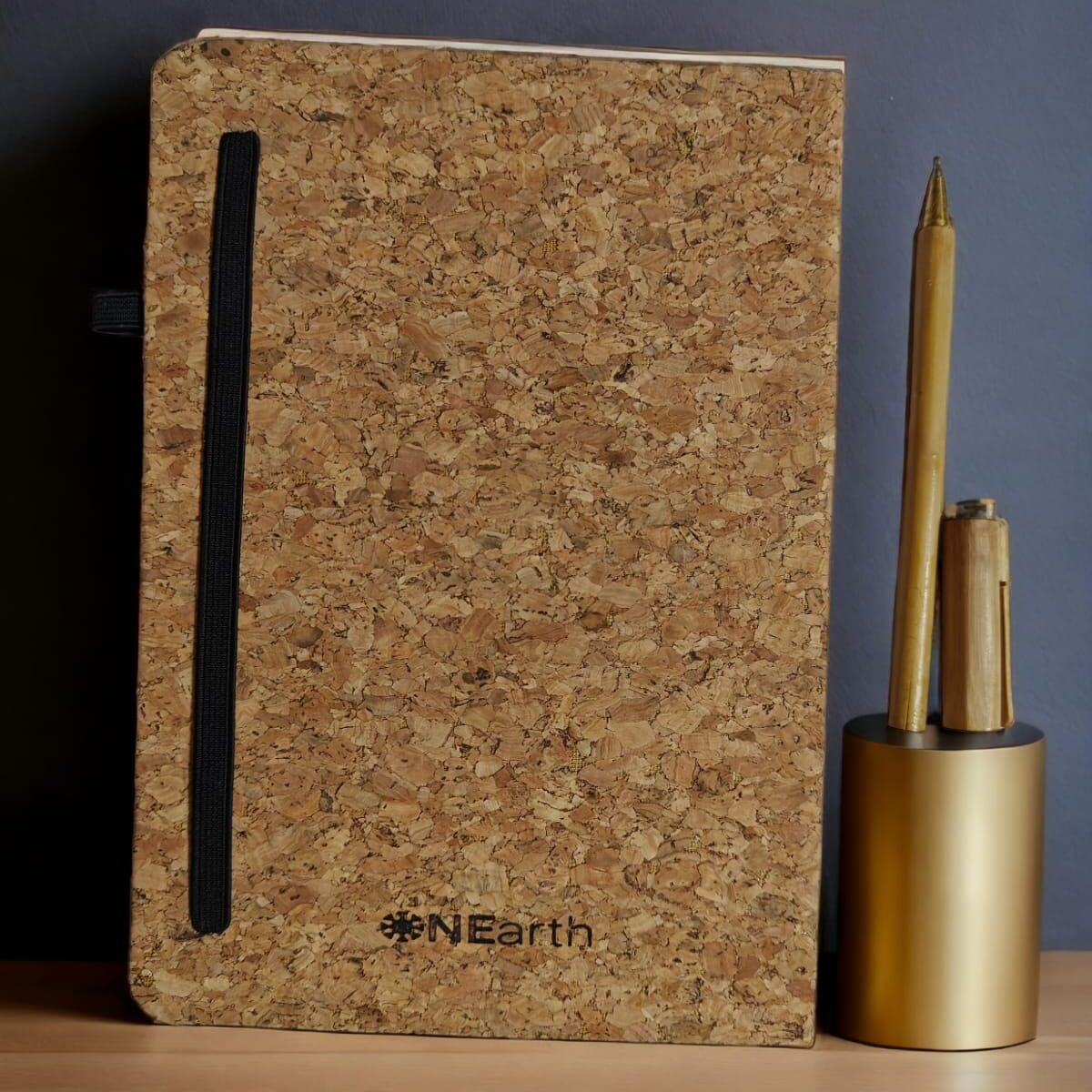 cork planner with bamboo pen, brand- ONEarth