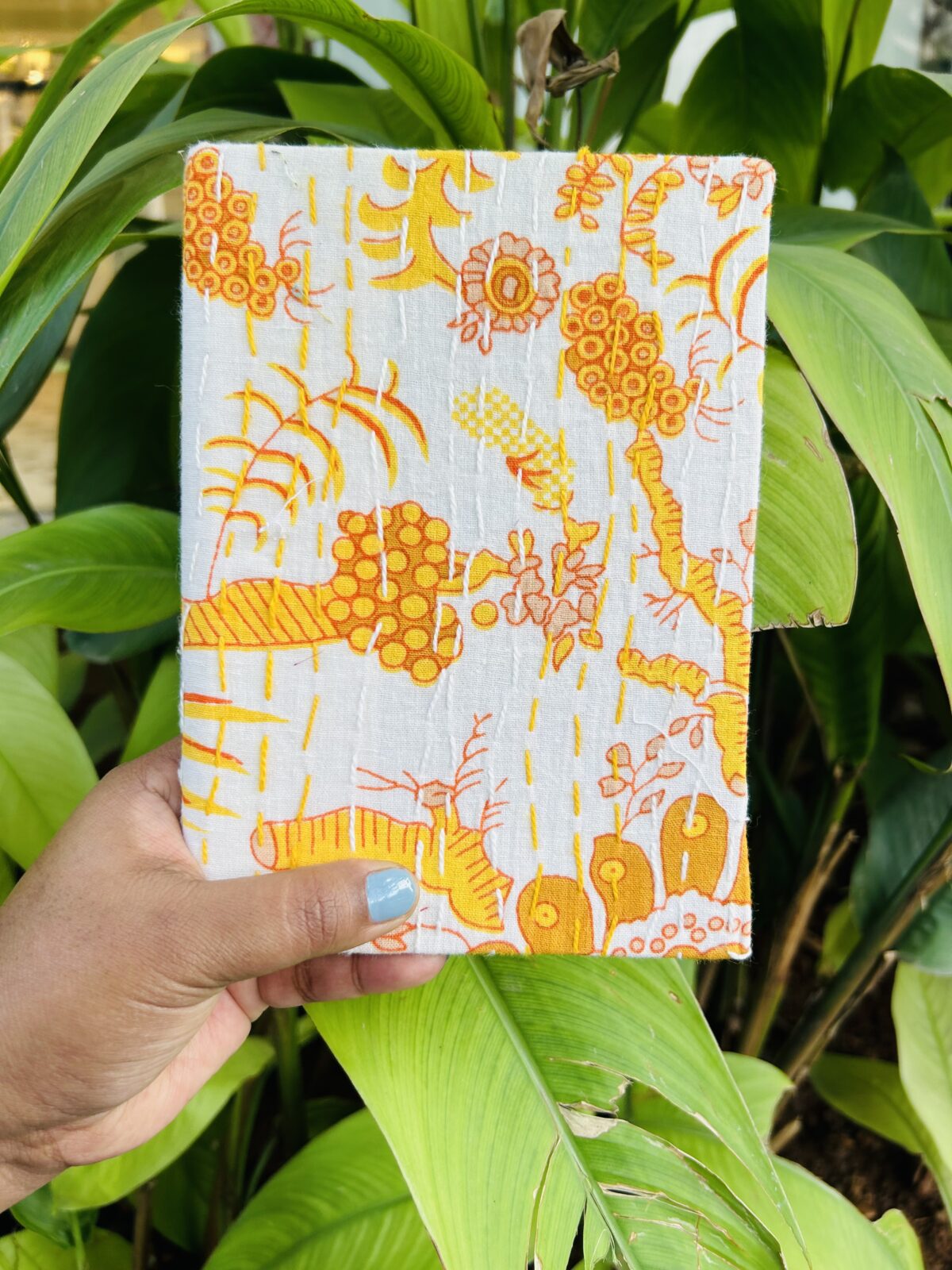 upcycled fabric diary/journal, brand- Kauseyah, available on Souls of India