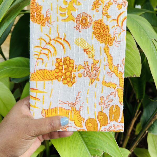 upcycled fabric diary/journal, brand- Kauseyah, available on Souls of India